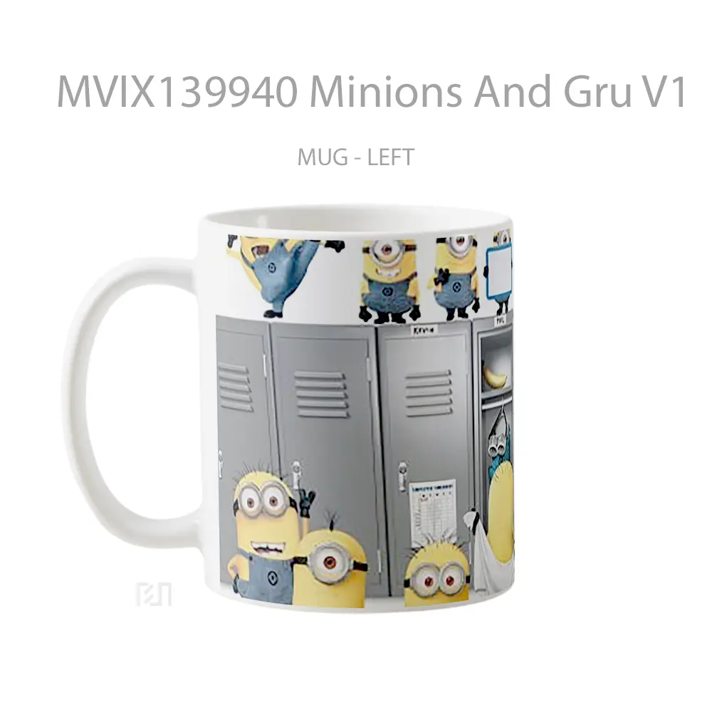 Mug Minions And Gru V1 Gelas Kartun - All-side / Desain