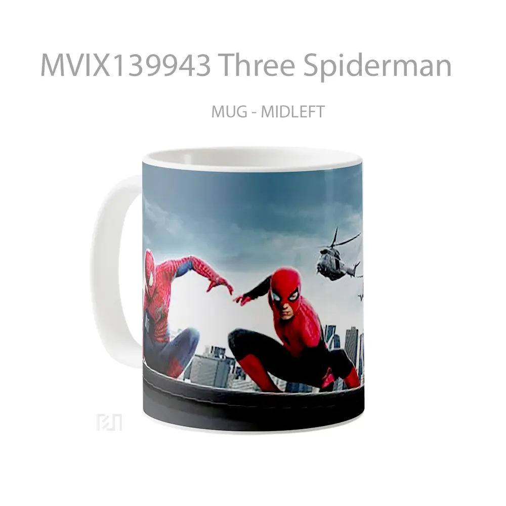 Mug Three Spiderman Gelas Superhero - All-side / Desain