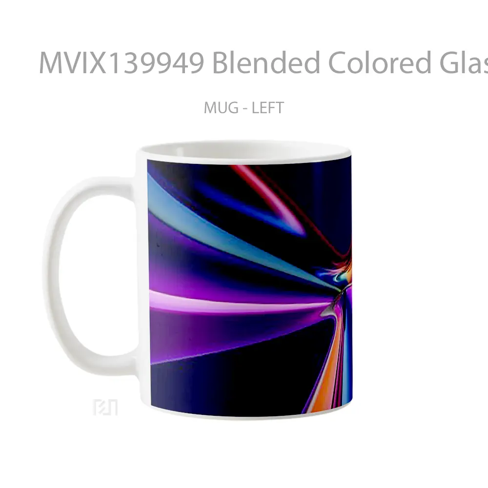 Mug Blended Colored Glass Gelas Keramik Unik - All-side / Desain