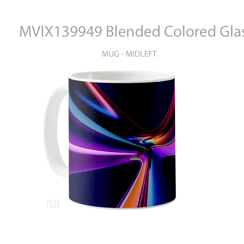 Mug Blended Colored Glass Gelas Keramik Unik - All-side / Desain