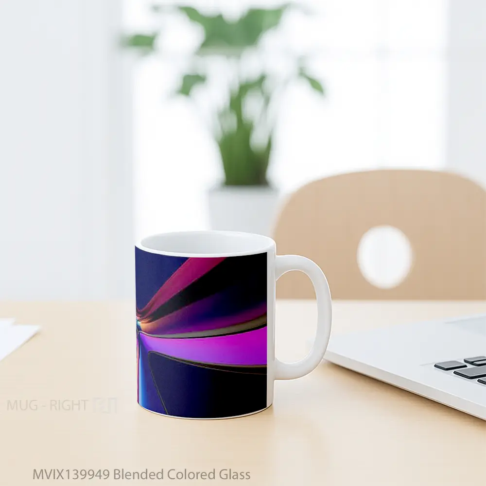 Mug Blended Colored Glass Gelas Keramik Unik - All-side / Desain