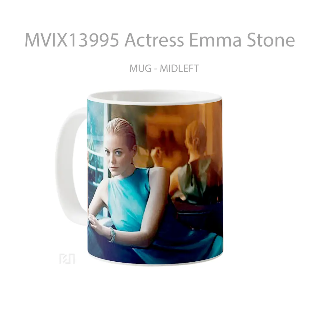 Mug Actress Emma Stone Gelas Selebriti - All-side / Desain