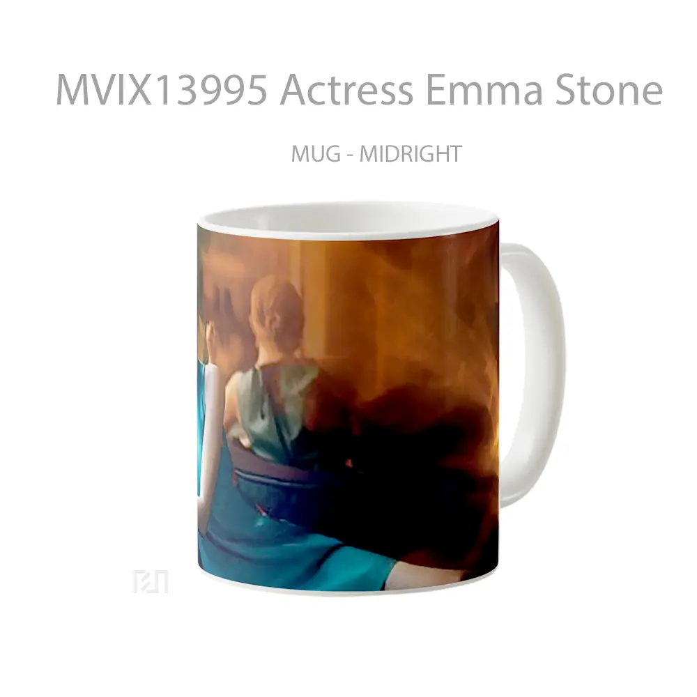 Mug Actress Emma Stone Gelas Selebriti - All-side / Desain