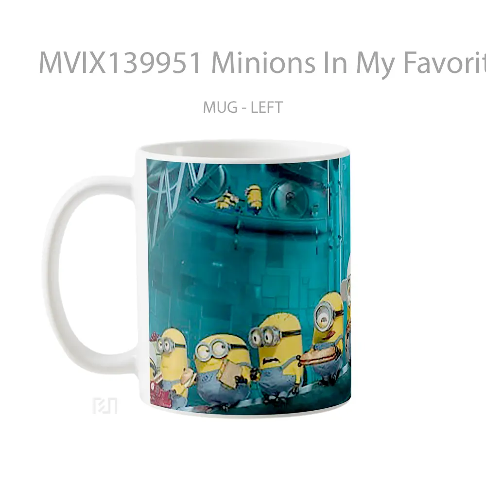 Mug Minions In My Favorite Villain 2 Gelas Kartun - All-side / Desain