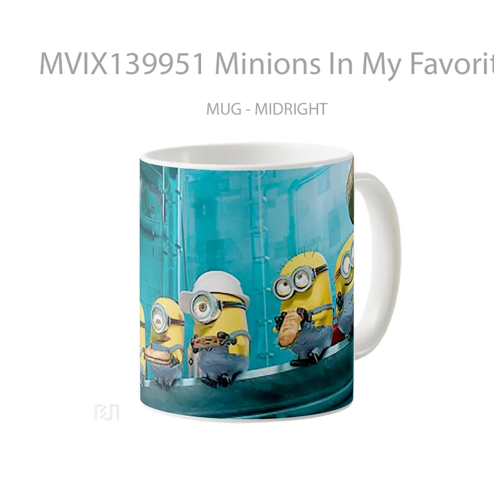 Mug Minions In My Favorite Villain 2 Gelas Kartun - All-side / Desain