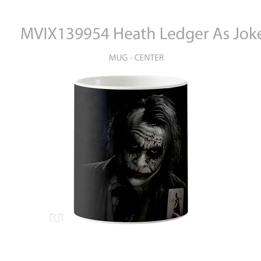 Mug Heath Ledger As Joker With Card Gelas Superhero