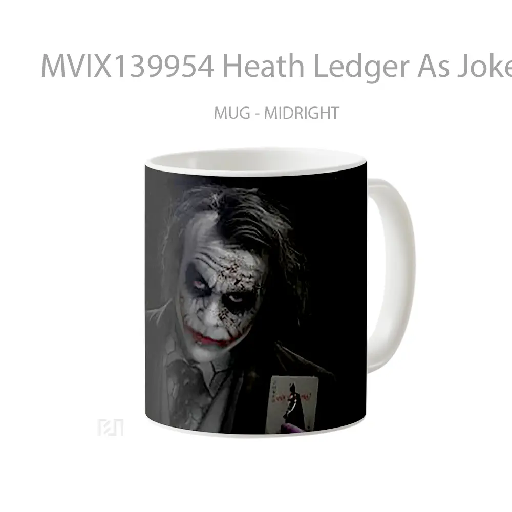 Mug Heath Ledger As Joker With Card Gelas Superhero - All-side / Desain
