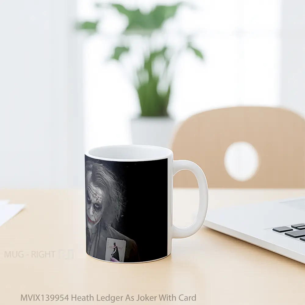 Mug Heath Ledger As Joker With Card Gelas Superhero - All-side / Desain