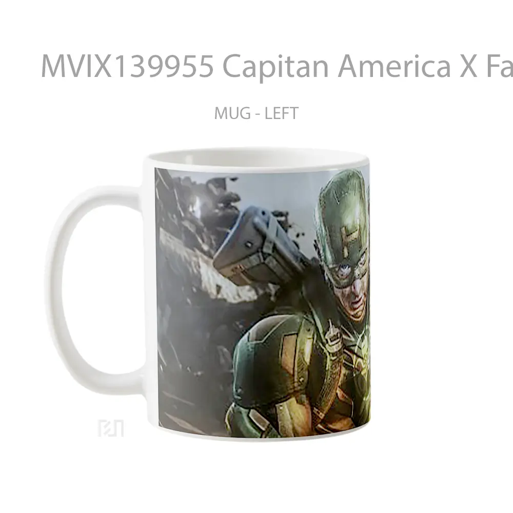 Mug Capitan America X Falcon Gelas Keramik Unik - All-side / Desain