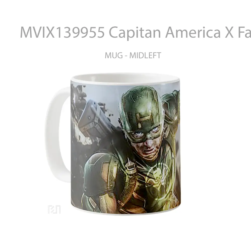 Mug Capitan America X Falcon Gelas Keramik Unik - All-side / Desain