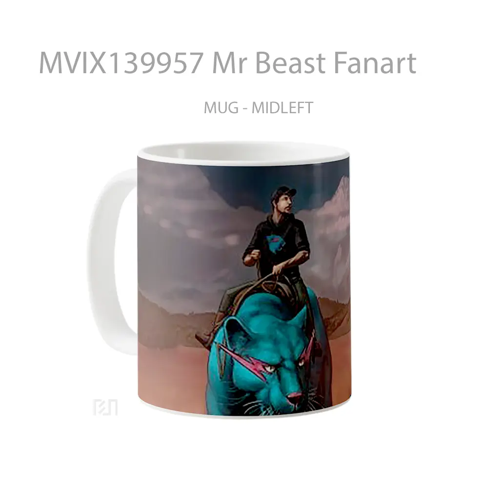 Mug Mr Beast Fanart Gelas Keramik Unik - All-side / Desain