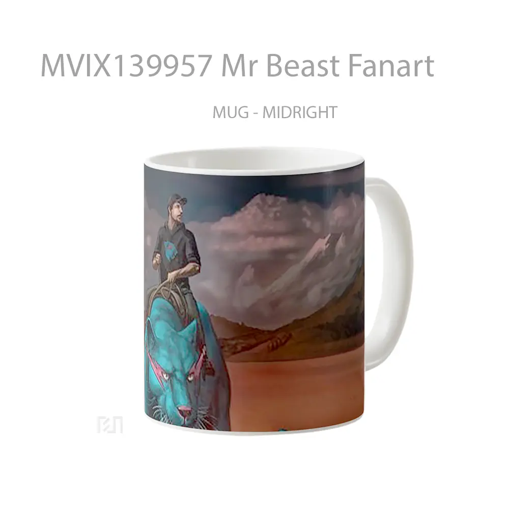 Mug Mr Beast Fanart Gelas Keramik Unik - All-side / Desain