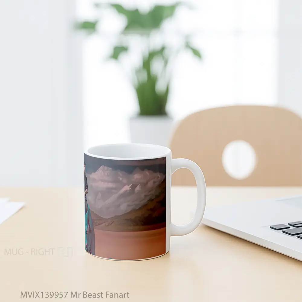 Mug Mr Beast Fanart Gelas Keramik Unik - All-side / Desain