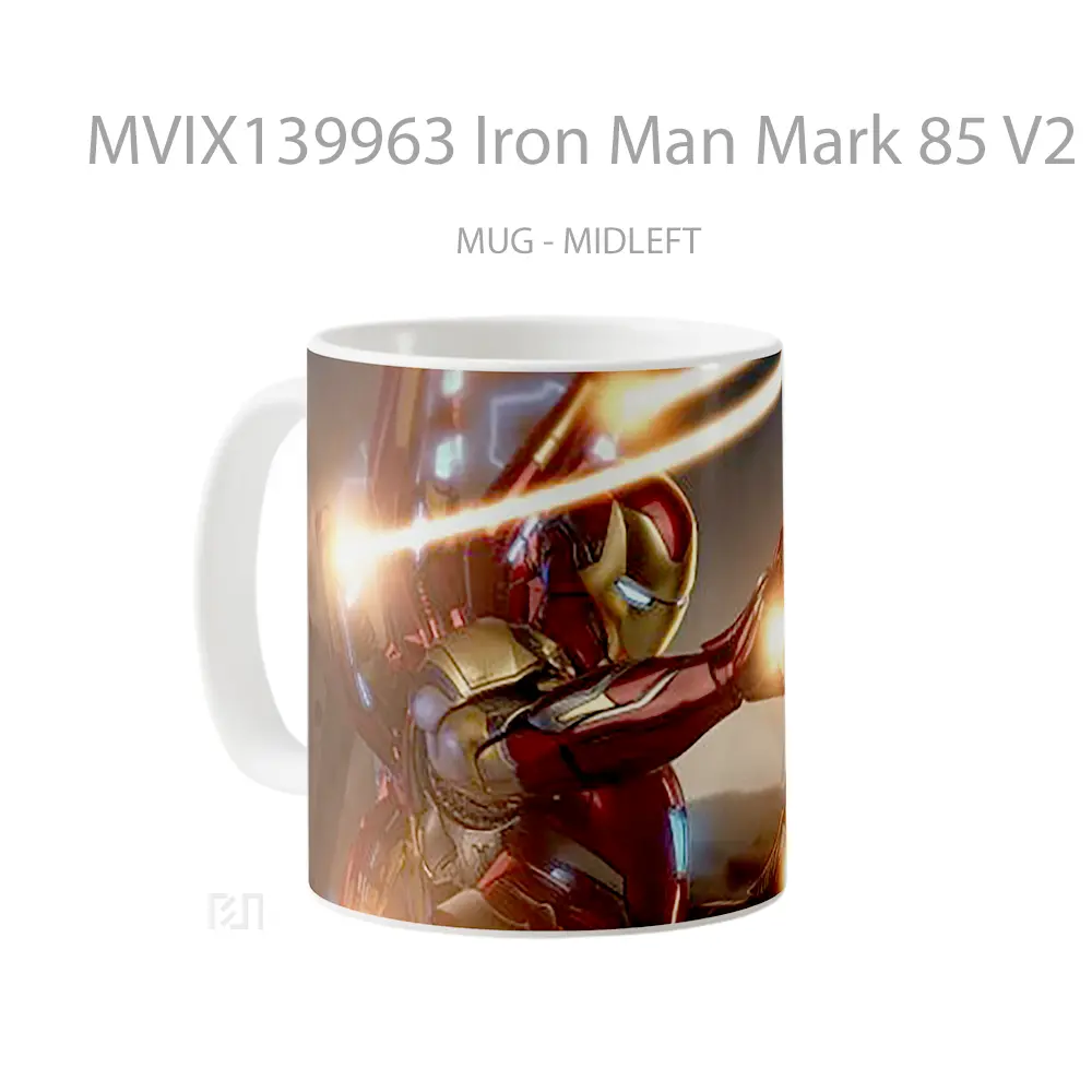 Mug Iron Man Mark 85 V2 Gelas Superhero - All-side / Desain