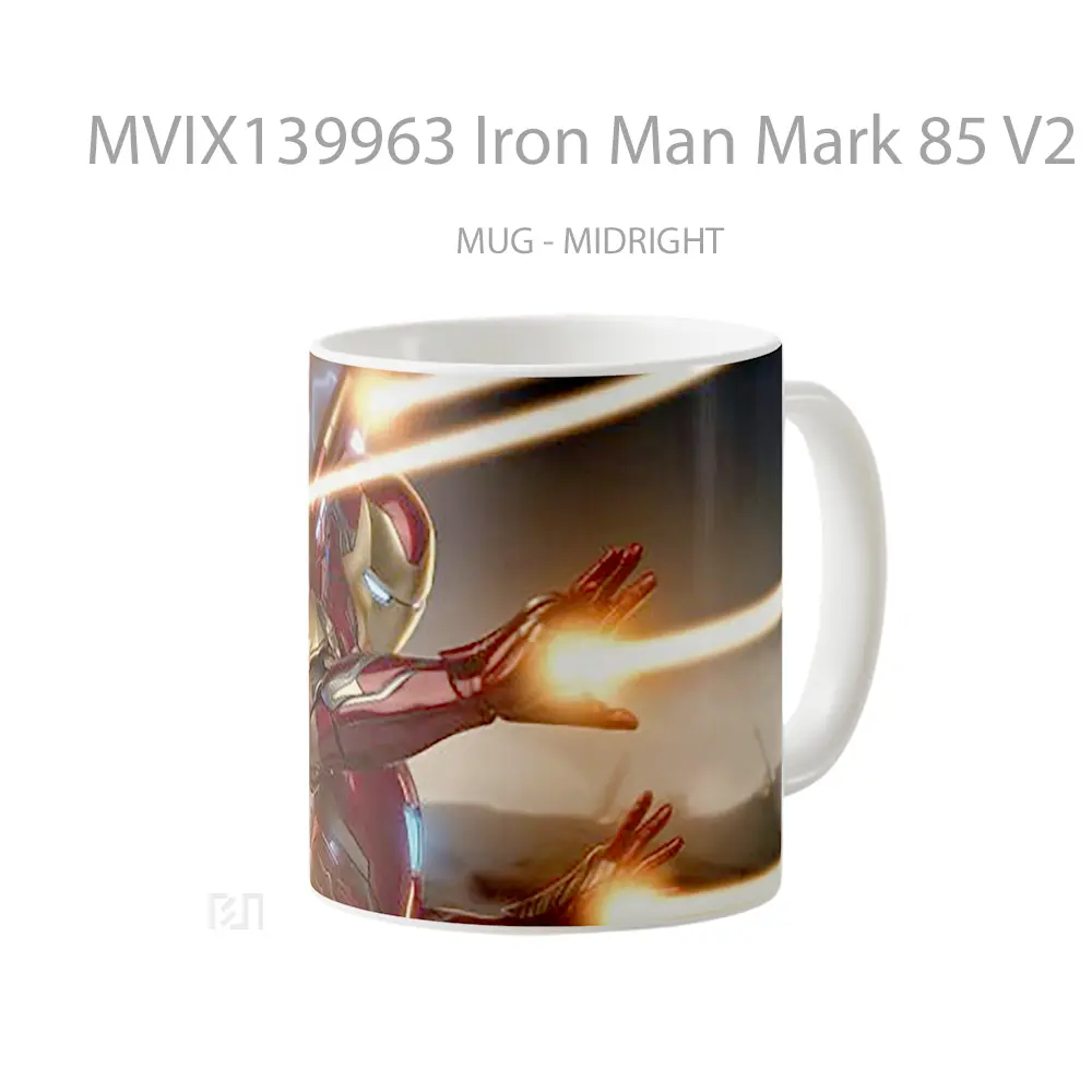 Mug Iron Man Mark 85 V2 Gelas Superhero - All-side / Desain