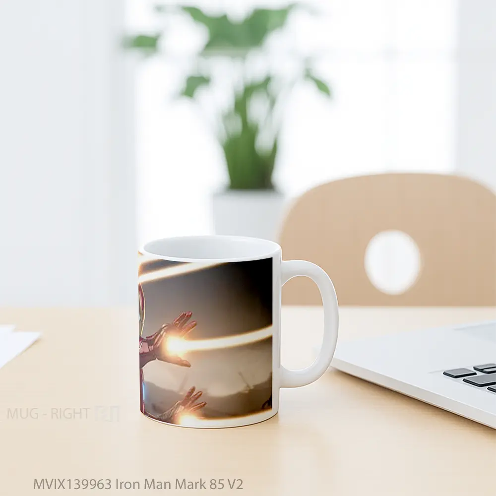 Mug Iron Man Mark 85 V2 Gelas Superhero - All-side / Desain