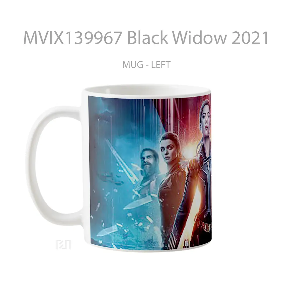 Mug Black Widow 2021 Gelas Superhero - All-side / Desain