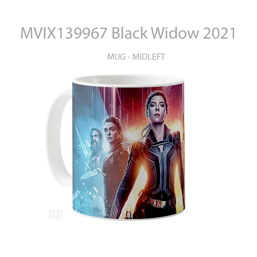 Mug Black Widow 2021 Gelas Superhero - All-side / Desain