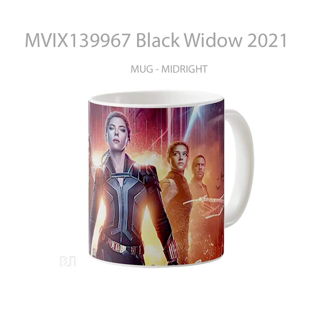 Mug Black Widow 2021 Gelas Superhero - All-side / Desain