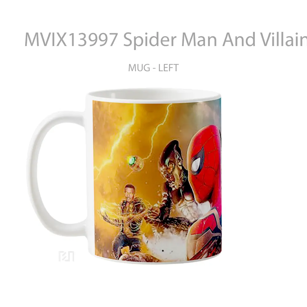 Mug Spider Man And Villains Gelas Superhero - All-side / Desain