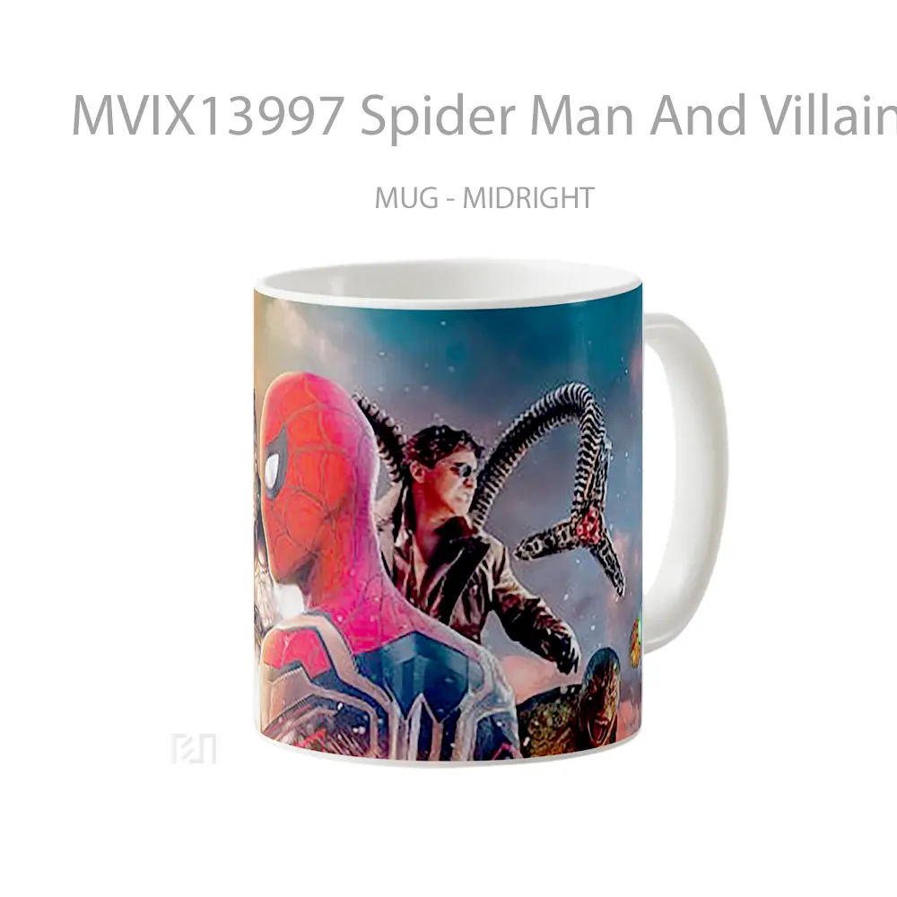 Mug Spider Man And Villains Gelas Superhero - All-side / Desain
