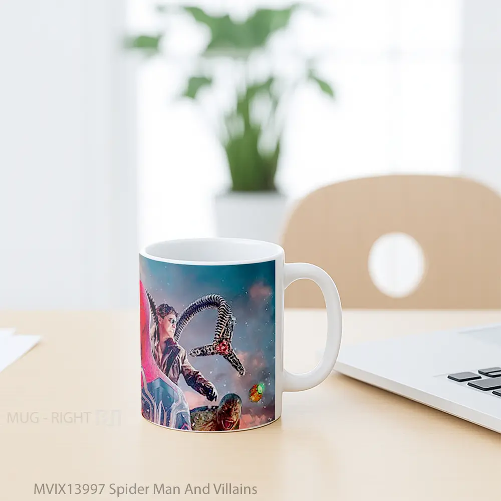 Mug Spider Man And Villains Gelas Superhero - All-side / Desain