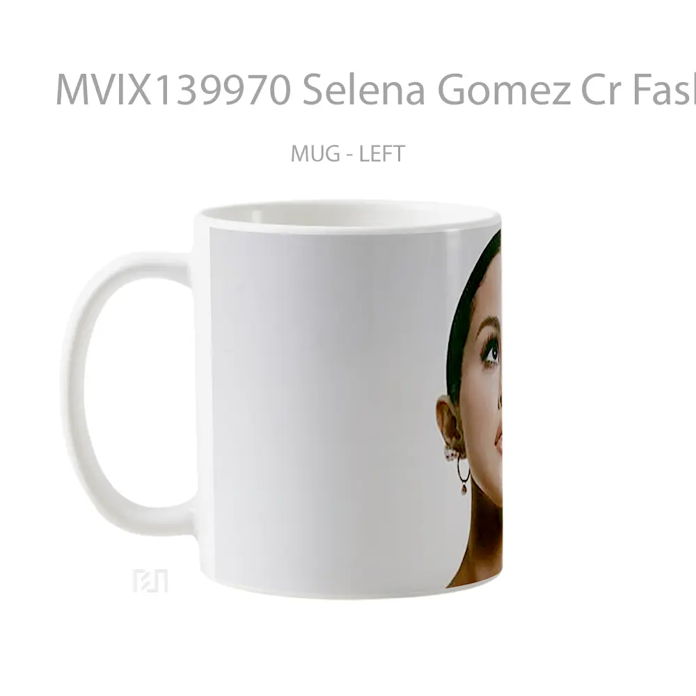 Mug Selena Gomez Cr Fashion Gelas Selebriti - All-side / Desain
