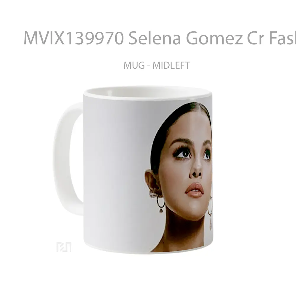 Mug Selena Gomez Cr Fashion Gelas Selebriti - All-side / Desain