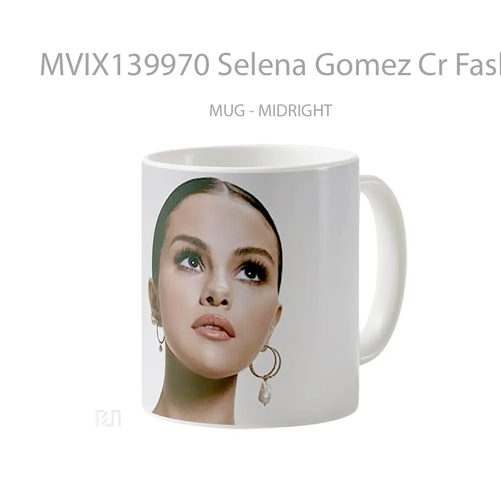 Mug Selena Gomez Cr Fashion Gelas Selebriti - All-side / Desain