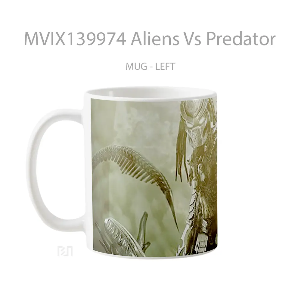 Mug Aliens Vs Predator Gelas Keramik Unik - All-side / Desain