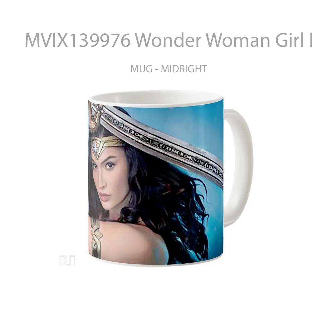 Mug Wonder Woman Girl In Cosplay Gelas Superhero - All-side / Desain