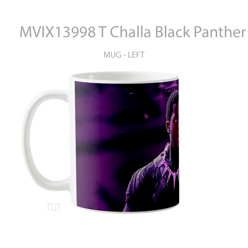 Mug T Challa Black Panther Wakanda Forever Gelas Superhero - All-side / Desain