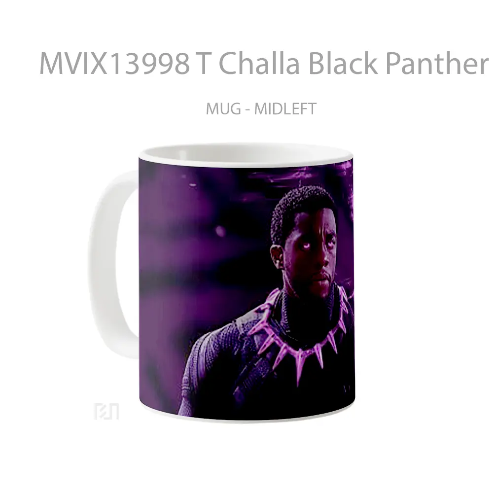 Mug T Challa Black Panther Wakanda Forever Gelas Superhero - All-side / Desain