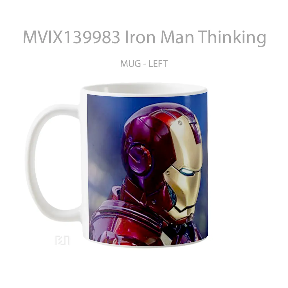 Mug Iron Man Thinking Gelas Superhero - All-side / Desain