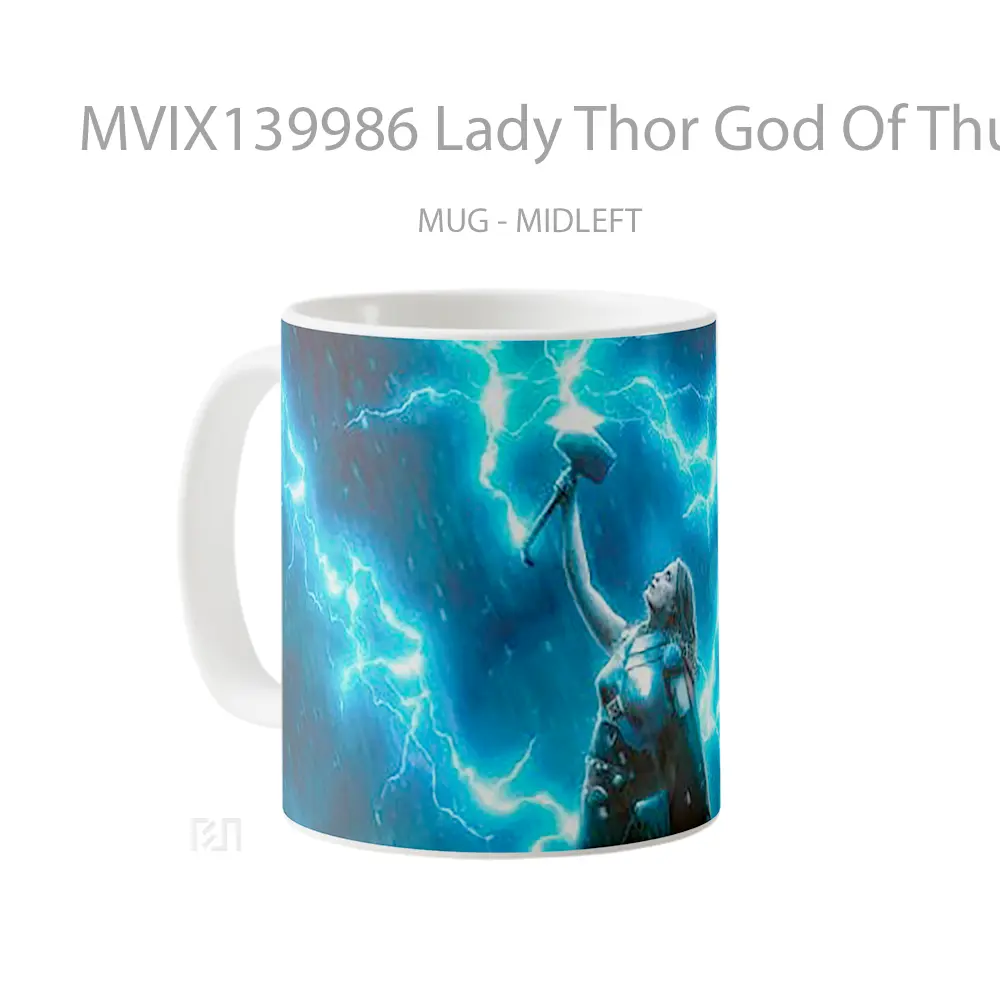 Mug Lady Thor God Of Thunder Gelas Superhero - All-side / Desain