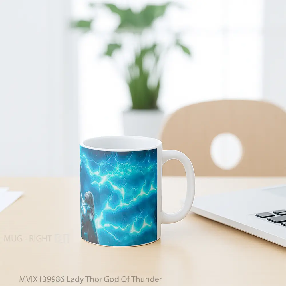 Mug Lady Thor God Of Thunder Gelas Superhero - All-side / Desain
