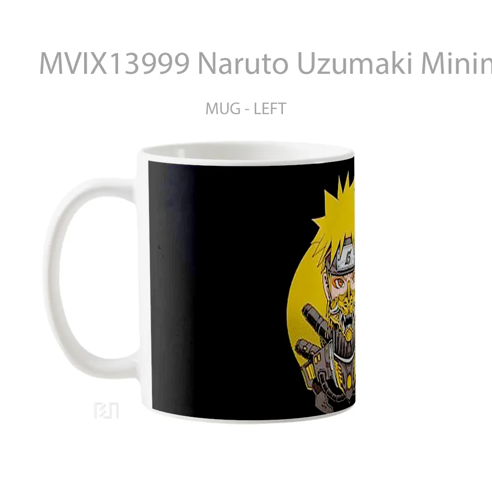 Mug Naruto Uzumaki Minimalist V2 Cangkir Anime - All-side / Desain