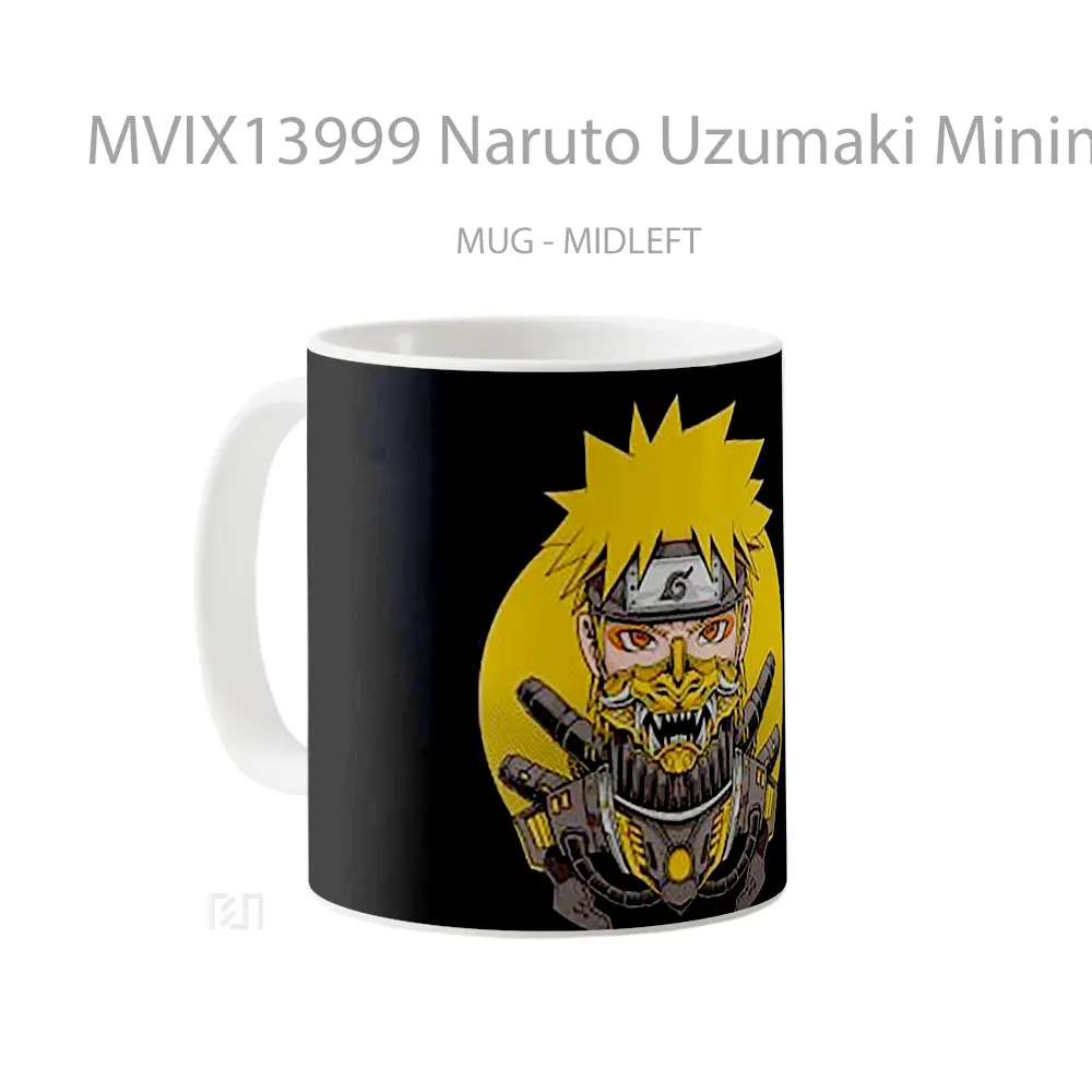 Mug Naruto Uzumaki Minimalist V2 Cangkir Anime - All-side / Desain