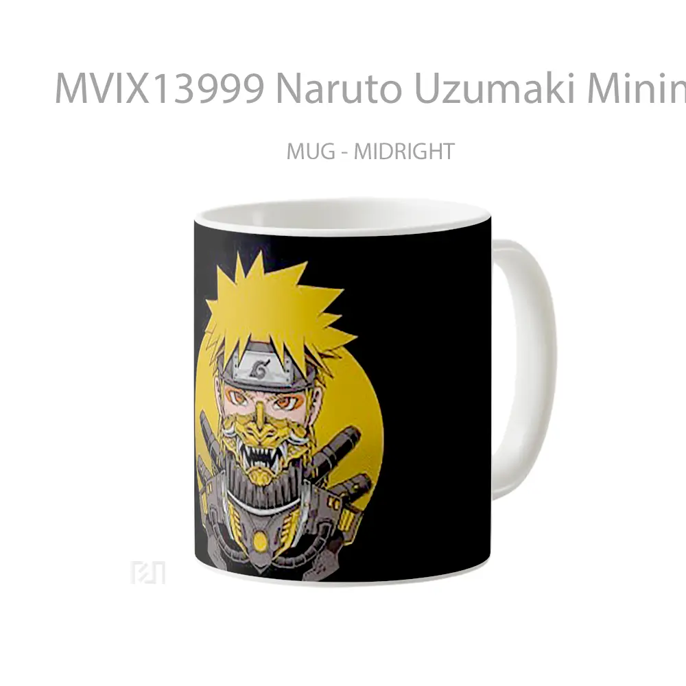 Mug Naruto Uzumaki Minimalist V2 Cangkir Anime - All-side / Desain