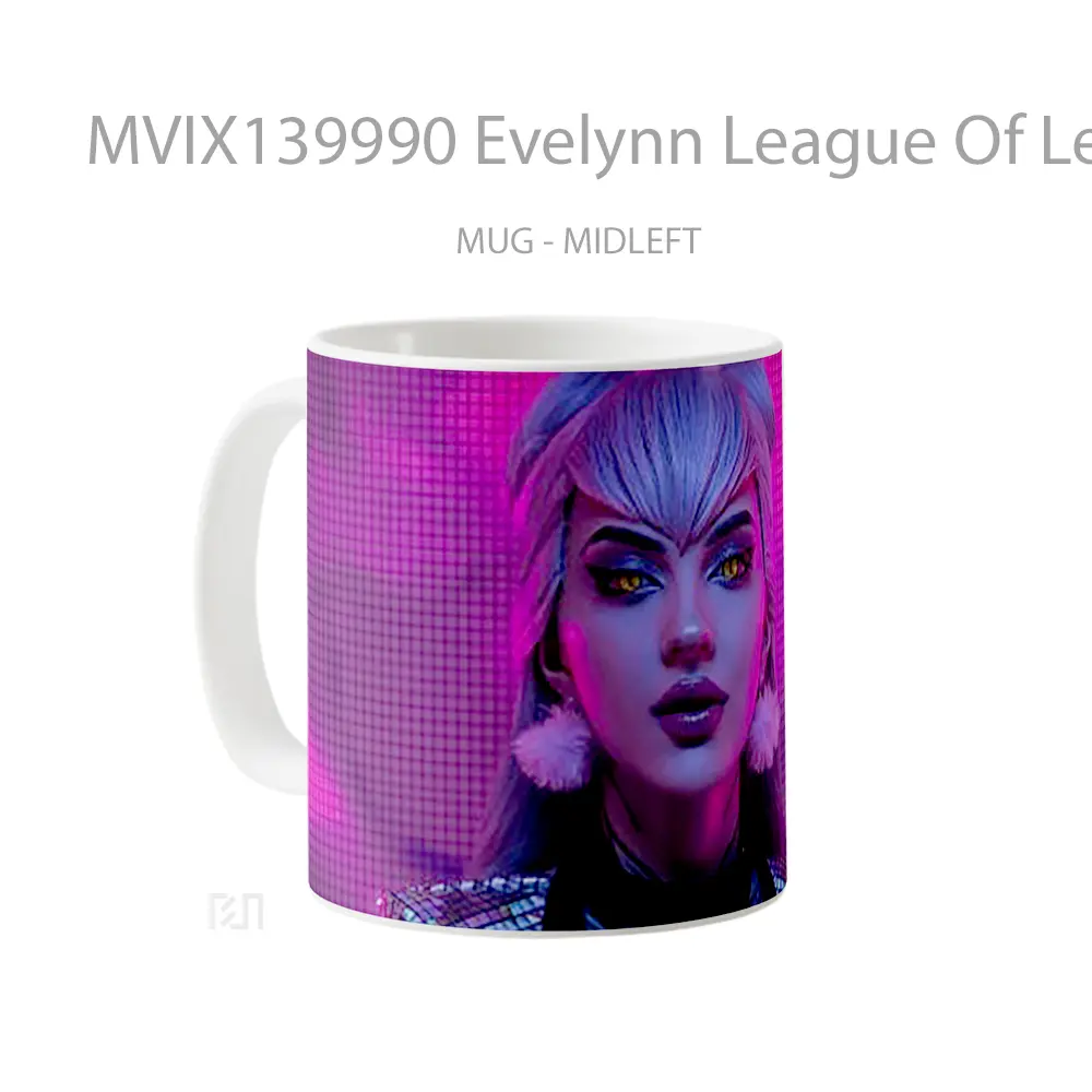 Mug Evelynn League Of Legends Cosplay Cangkir Gamer - All-side / Desain
