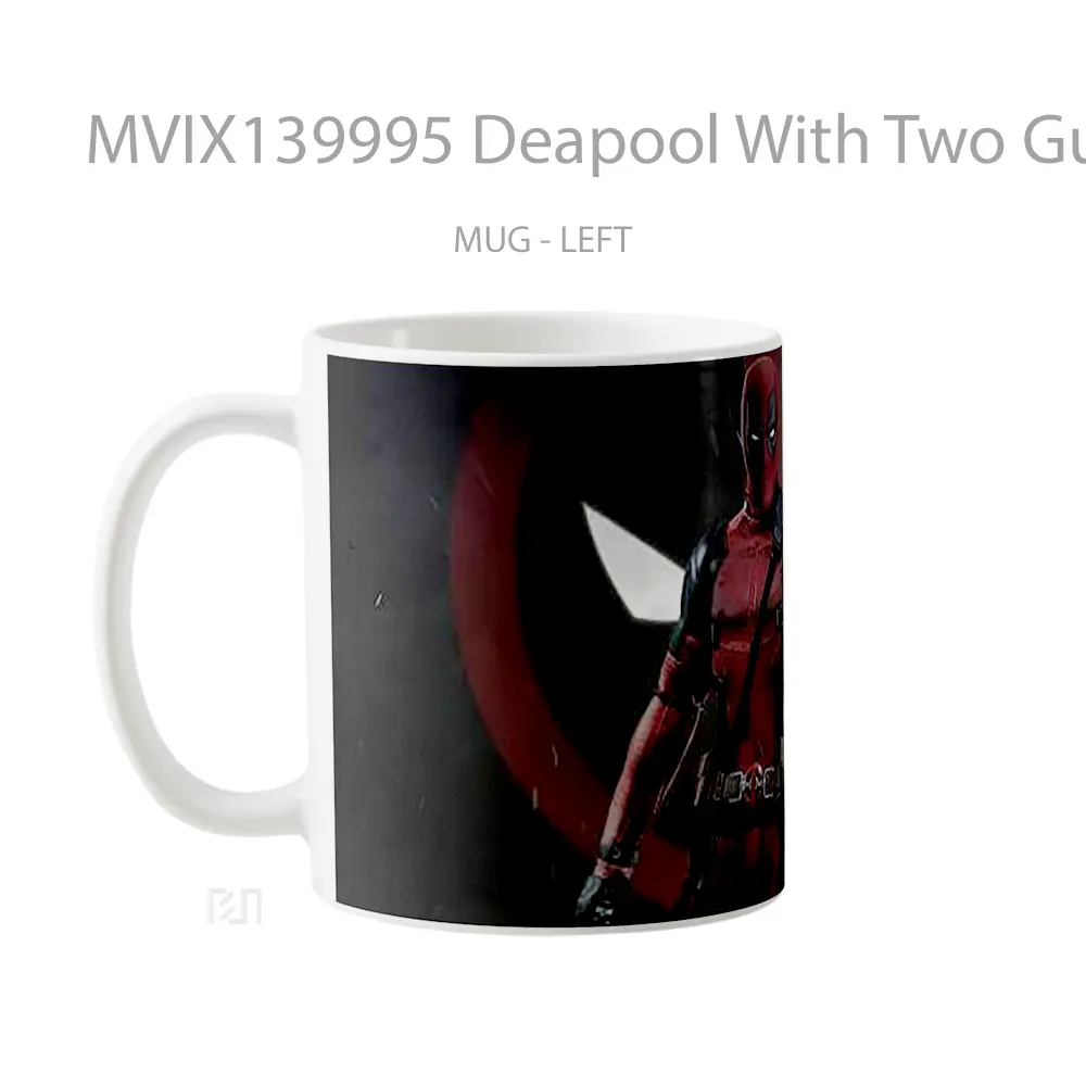 Mug Deapool With Two Guns Gelas Keramik Unik - All-side / Desain