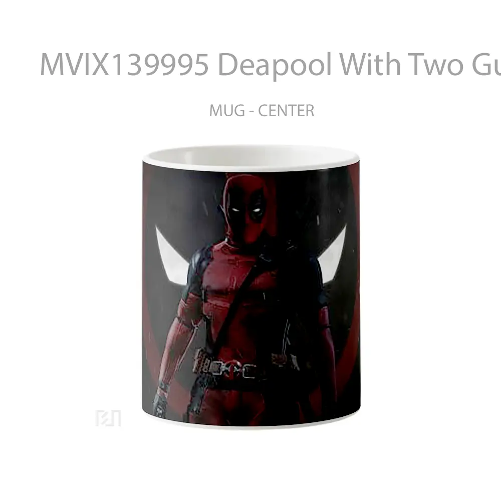 Mug Deapool With Two Guns Gelas Keramik Unik