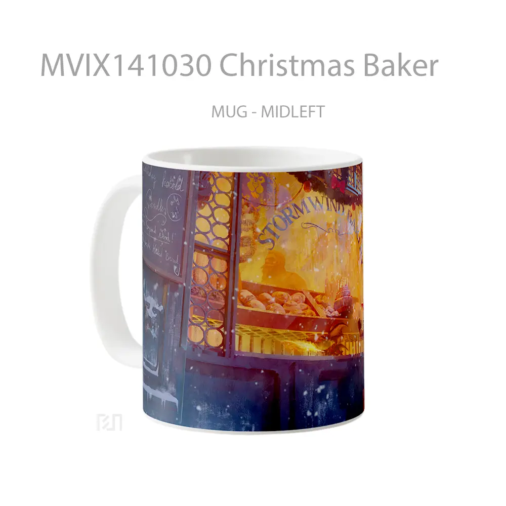 Mug Christmas Baker Gelas Keramik Unik - All-side / Desain