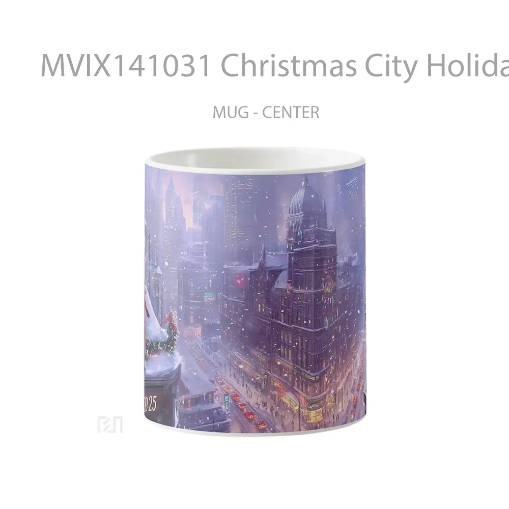 Mug Christmas City Holiday 2025 New Yea Gelas Keramik Unik