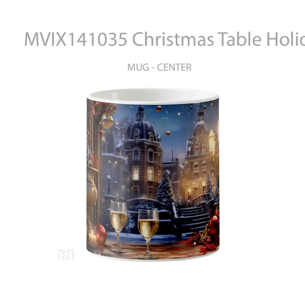 Mug Christmas Table Holiday Gelas Keramik Unik