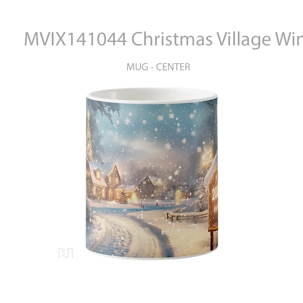 Mug Christmas Village Winter Sno Gelas Keramik Unik