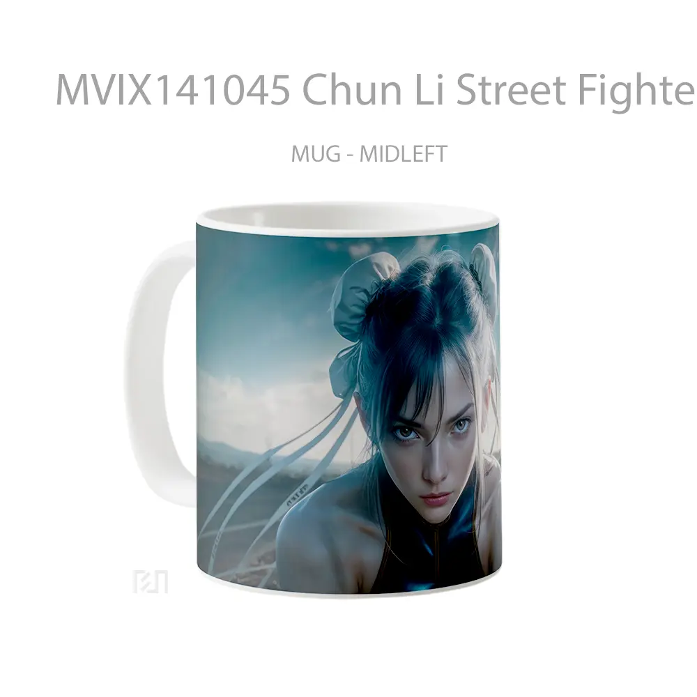 Mug Chun Li Street Fighter Gelas Keramik Unik - All-side / Desain