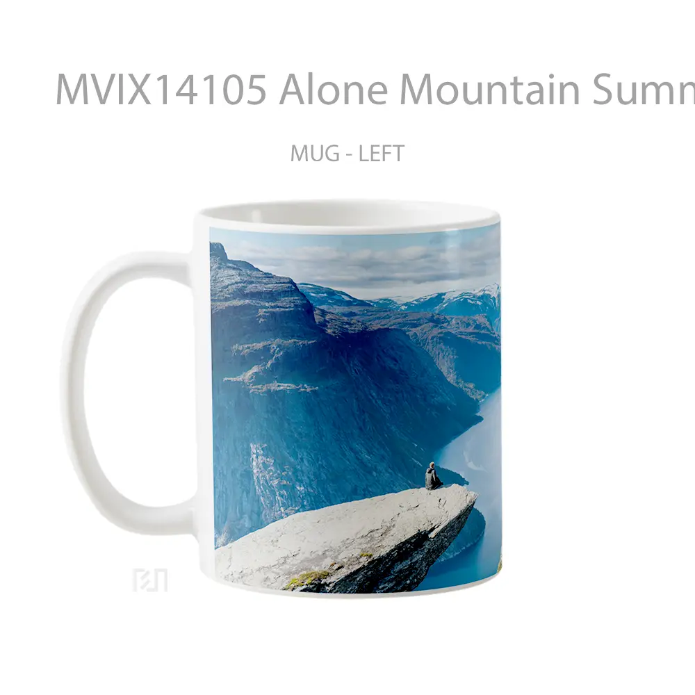Mug Alone Mountain Summit Scenery Gelas Pemandangan Alam - All-side / Desain