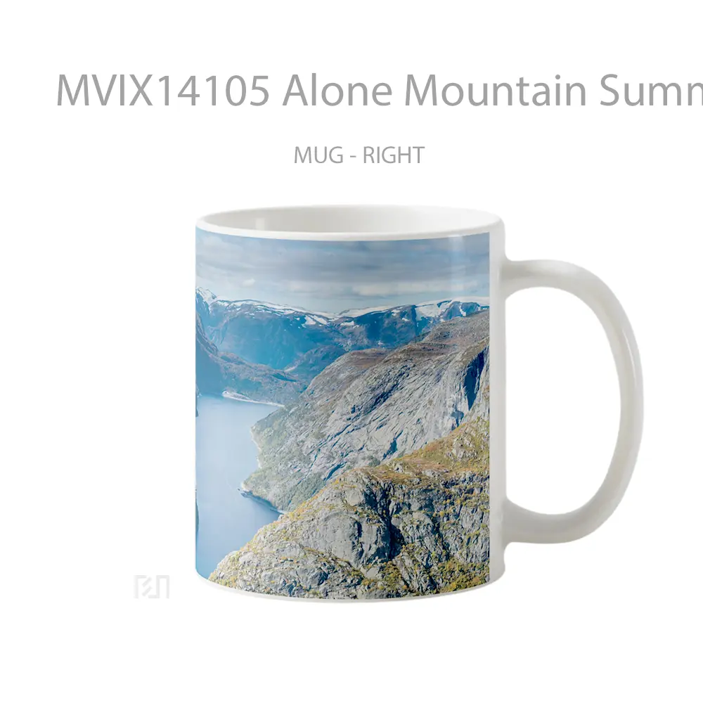 Mug Alone Mountain Summit Scenery Gelas Pemandangan Alam - All-side / Desain