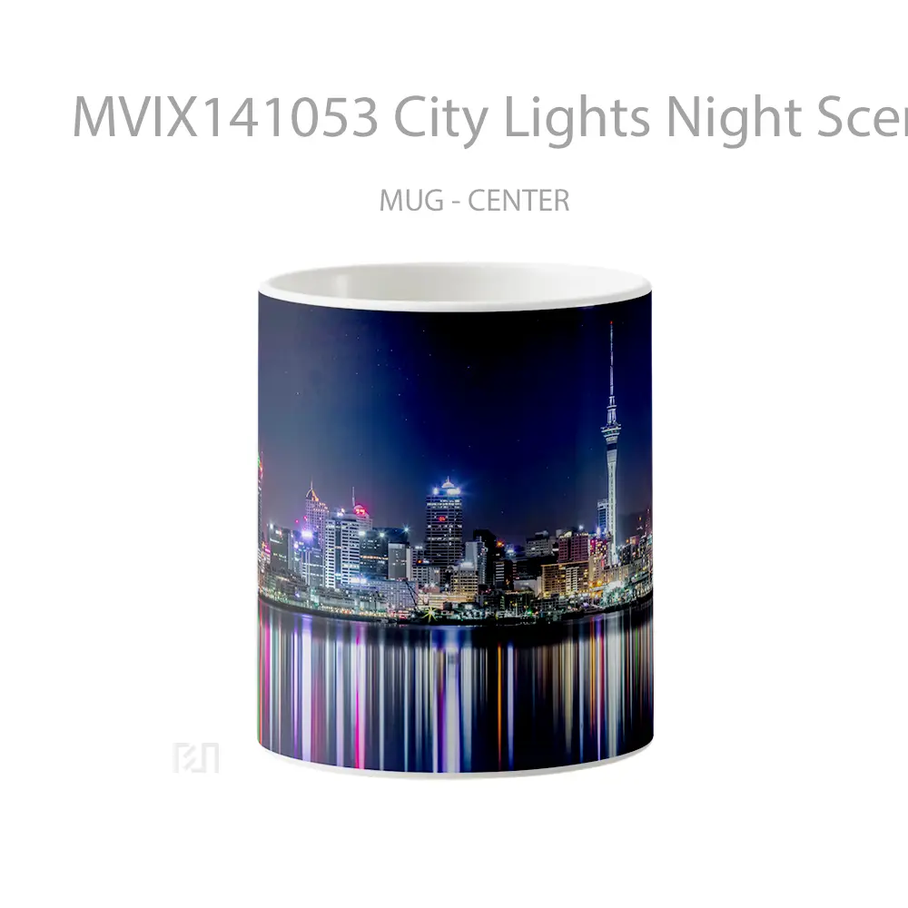 Mug City Lights Night Scenery Gelas Keramik Unik